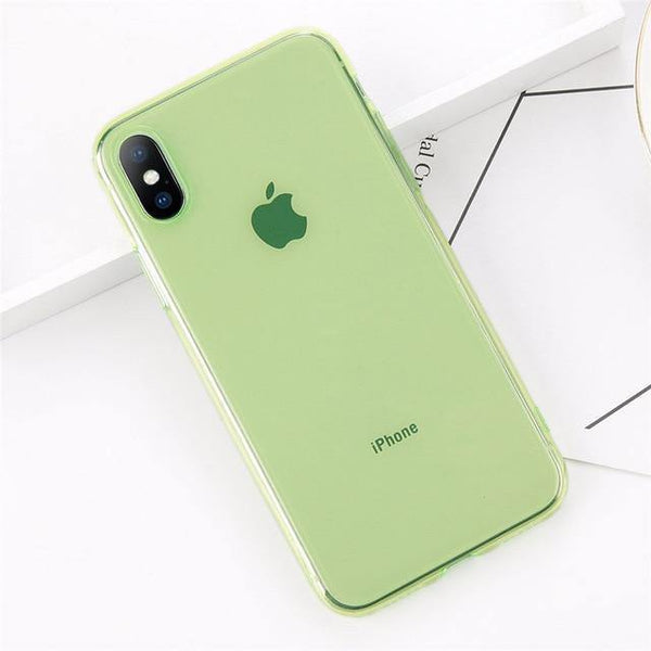 Planet Gates Ligh Green / For iPhone X USLION Clear TPU Silicone Case For iPhone X 8 Plus Ultra Thin Transparent Back Cover for iPhone 7 6 6S Plus Soft Phone Cases
