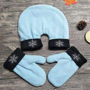 Planet Gates light blue 1 Set Romantic Sweethearts Lovers Gloves Women Men Winter Thickening Warm Polar Fleece Mittens For Lovers Couple Gift AGL012