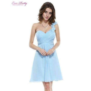 Planet Gates Light Blue / 12 Cocktail Dresses Pink Chiffon Short Dresses Elegant Ever Pretty EP03535 A Line 2018 Special Occasion Party Dresses
