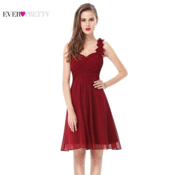 Planet Gates Light Blue / 12 Cocktail Dresses Pink Chiffon Short Dresses Elegant Ever Pretty EP03535 A Line 2018 Special Occasion Party Dresses