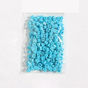 Planet Gates Light Blue 200pcs Mini Building Blocks DIY Brick 1x1Dots 200PCS 25Colors Educational Games Toys for Children Compatible with brands blocks