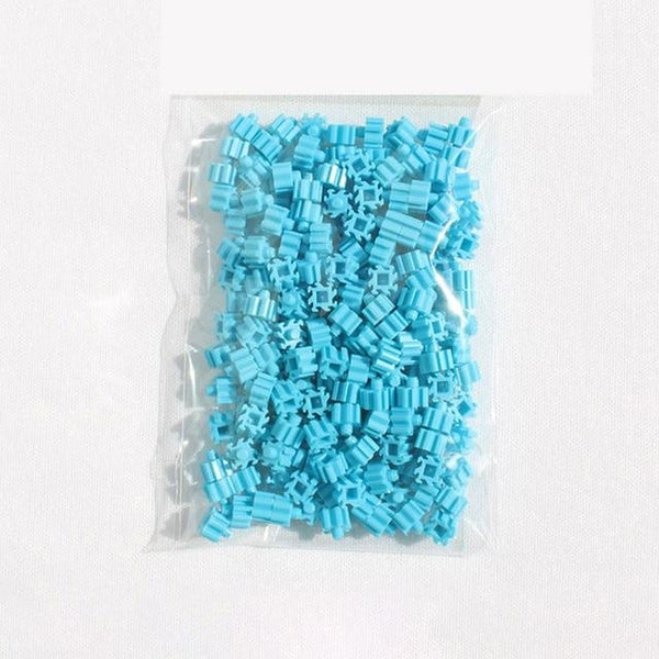 Planet Gates Light Blue 200pcs Mini Building Blocks DIY Brick 1x1Dots 200PCS 25Colors Educational Games Toys for Children Compatible with brands blocks