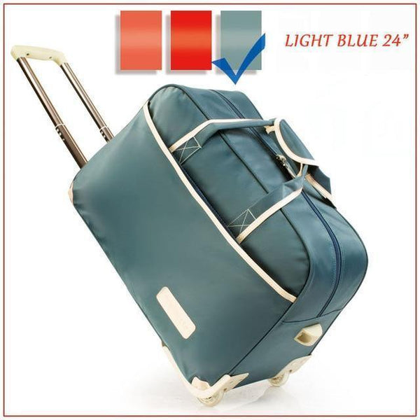 Planet Gates Light blue 24 Trolley Luggage Rolling Suitcase Brand Casual Thickening Rolling Case Travel Bag on Wheels Luggage Suitcase