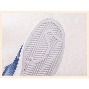 Planet Gates Light Blue / 4.5 Sports Shoes Women 2018 New Hot Style Sneakers Women Shoes Plus Size Denim Zip Plush Plaform Vulcanize Shoes tenis feminino