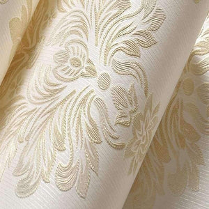 Planet Gates Light Blue / 5.3㎡ European Style Non-woven Wallpaper Luxury Damask 3D Stereoscopic Relief Damascus Bedroom Living Room Wall Paper Home Decor Paper