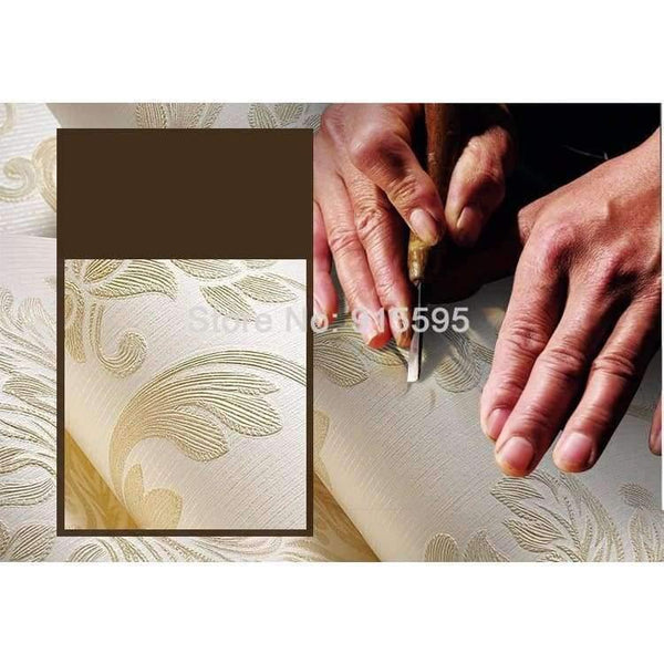 European Style Non-woven Wallpaper Luxury Damask 3D Stereoscopic Relief Damascus Bedroom Living Room Wall Paper Home Decor Paper - Planet Gates