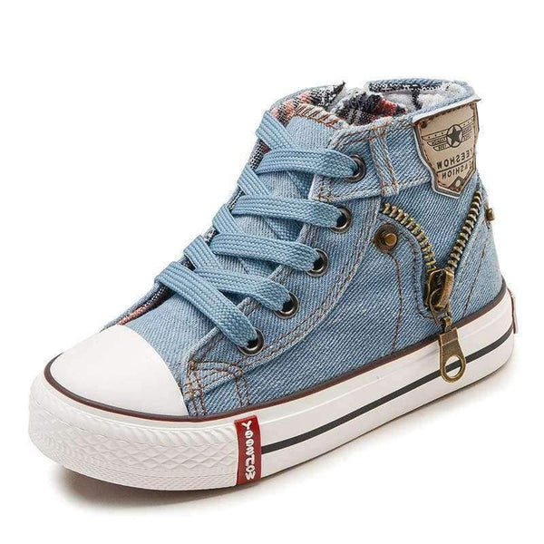 Planet Gates light blue / 9 Autumn Expert Skill Children Casual Shoes Boys Girls Sport Shoes Breathable Denim Sneakers Kids Canvas Shoes Baby Boots