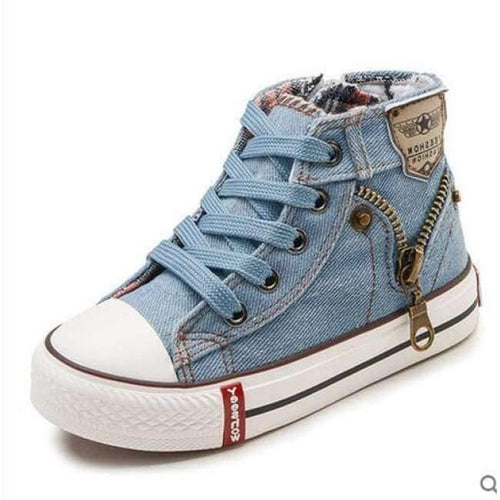 Planet Gates light blue / 9 Autumn Expert Skill Children Casual Shoes Boys Girls Sport Shoes Breathable Denim Sneakers Kids Canvas Shoes Baby Boots