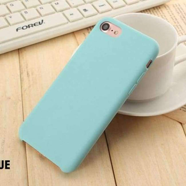 Planet Gates Light blue / for iphone 7 iPhone 7 Case Original Liquid Silicone for iphone 7 7Plus Plus Case Luxury brand Cute Cover Coque Black Phone Case