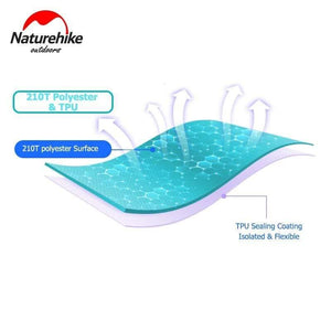 Planet Gates Light Blue / M  2000x1200x95mm 2-3Person Outdoor Camping Inflatable Sleeping Pad Ultralight Press Type Air Mattress TPU Waterproof Tent Mat