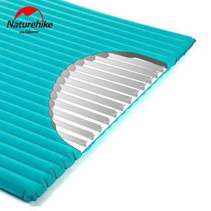 Planet Gates Light Blue / M  2000x1200x95mm 2-3Person Outdoor Camping Inflatable Sleeping Pad Ultralight Press Type Air Mattress TPU Waterproof Tent Mat