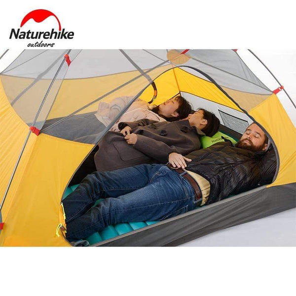 Planet Gates Light Blue / M  2000x1200x95mm 2-3Person Outdoor Camping Inflatable Sleeping Pad Ultralight Press Type Air Mattress TPU Waterproof Tent Mat