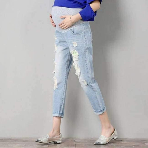 Planet Gates light blue / M Maternity Jeans Maternity Pants Clothes For Pregnant Women Trousers Nursing Prop Belly Leggings Jeans Pregnancy Clothing Pants