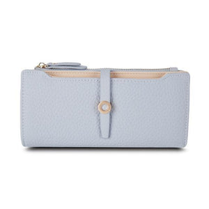 Planet Gates Light Blue Quality Latest Lovely Leather Long Women Wallet Fashion Girls Change Clasp Purse Money Coin Card Holders wallets Carteras