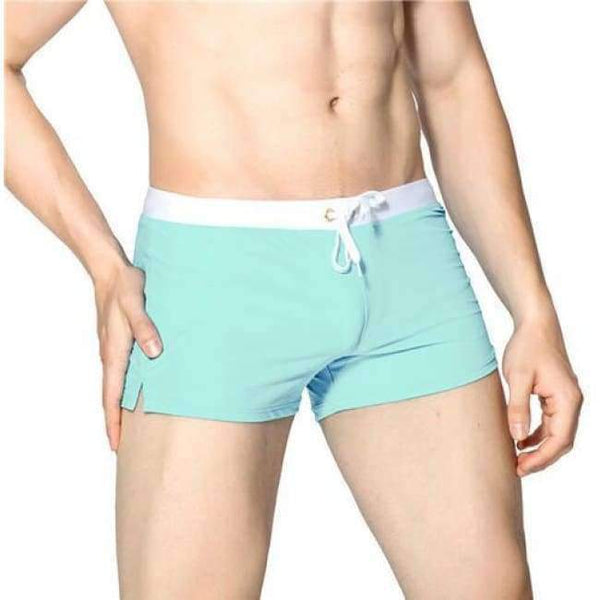 Planet Gates Light blue shorts / S Summer Swimwear Men Swimsuit Maillot De Bain Boy Swim Suits Boxer Shorts Swim Trunks Swimming Surf Banadores mayo sungas