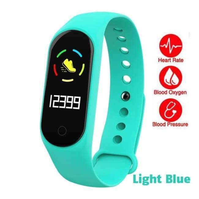 Planet Gates Black Smart Bracelet Color Screen Fitness Tracker IP67 Waterproof Blood Pressure Heart Rate Monitor Smart Band For Android IOS