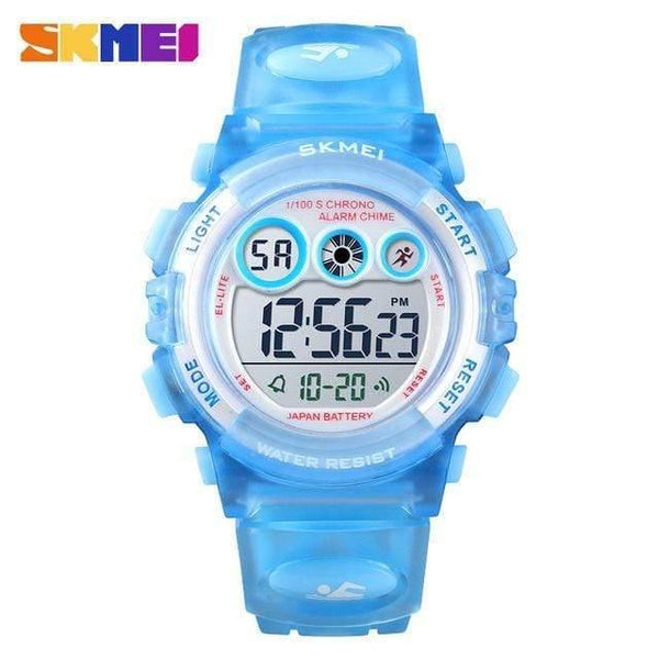 Planet Gates light blue Sport Children Watch Waterproof LED Digital Kids Watches Luxury Electronic Watch for Kids Children Boys Girls Gifts