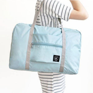 Planet Gates Light Blue Voyage Weekend Duffel Hand Luggage Duffle Nylon Foldable Women Travel Bag Female Large Capacity Cabin Handbag