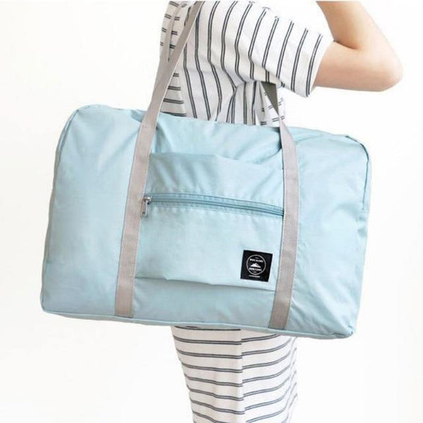 Planet Gates Light Blue Voyage Weekend Duffel Hand Luggage Duffle Nylon Foldable Women Travel Bag Female Large Capacity Cabin Handbag