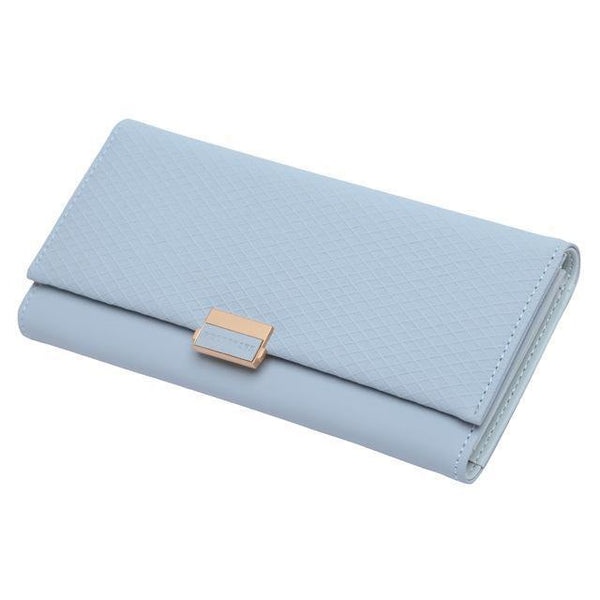 Planet Gates Light Blue Woman Wallet Clutch Plaid Wallet Zipper Female Ladies Hot Change Women Luxury Credit Phone Card Holder Coin Purses For Girls