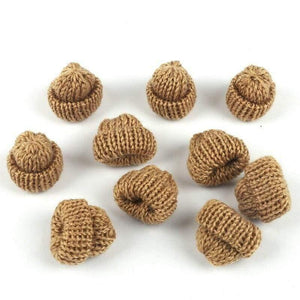 Planet Gates Light Brown 10pcs Sewing Mini Soft Hat For Garment Decoration Kid's Doll Hat Children Hair Accessories DIY Art Craft Material
