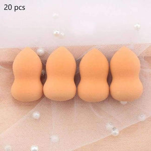 Planet Gates Light brown 20pcs Mini Makeup Sponge Water Drop Shape Makeup Soft Foundation puff Concealer Flawless Mixed cosmetic makeup sponge
