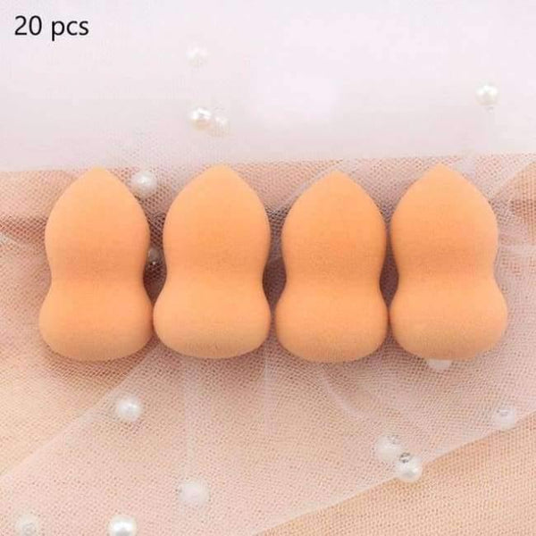 Planet Gates Light brown 20pcs Mini Makeup Sponge Water Drop Shape Makeup Soft Foundation puff Concealer Flawless Mixed cosmetic makeup sponge