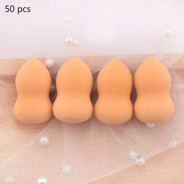 Planet Gates Light brown 50pcs Mini Makeup Sponge Water Drop Shape Makeup Soft Foundation puff Concealer Flawless Mixed cosmetic makeup sponge