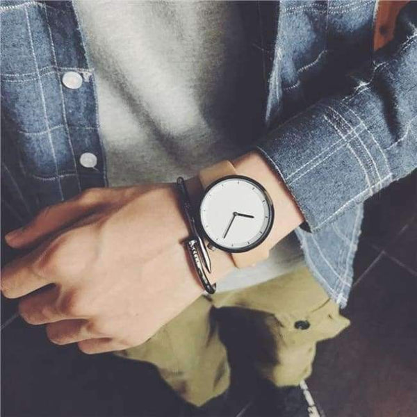 Planet Gates Light brown / China Minimalist stylish men quartz watches drop shipping 2018 new fashion simple black clock BGG brand male wristwatches gifts
