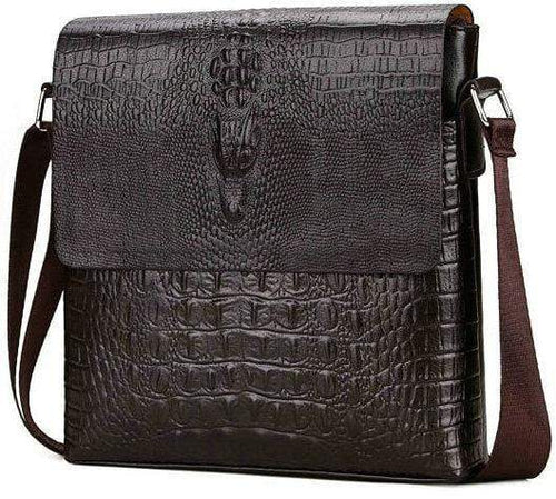 Planet Gates light brown Crocodile messenger bags for men crossbody shoulder bag Alligator male ipad Tablet PC IPAD handbag mens bags