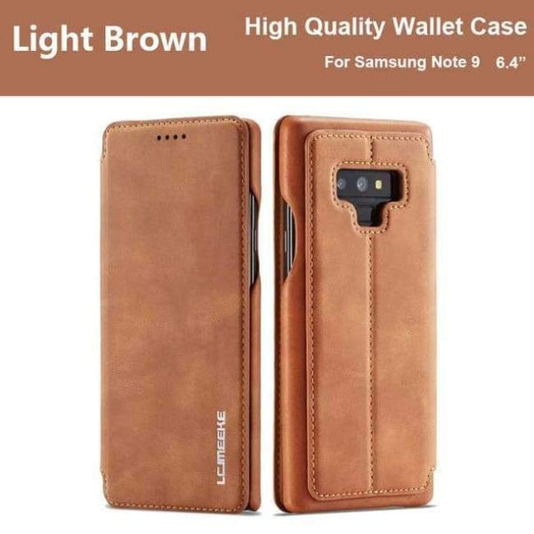 Planet Gates Light Brown / For Samsung Note 9 Note 9 Case For Samsung Galaxy Note 9 Case Leather Luxury Brand Phone Coque Samsung Note 9 Case Flip Wallet Cover Note9