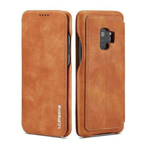 Planet Gates Light Brown / For Samsung S9 Samsung Galaxy S9 Cover Flip Wallet Case Coque Samsung S9 Phone Case Luxury Card Holder Leather Cover Etui S9