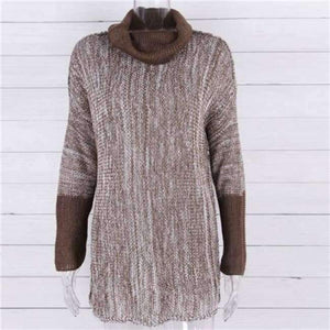 Planet Gates Light Brown / L Winter Female Sweater Oversized Women's Turtleneck Winter Woman Sweater Knitting Pullovers Women's Sweaters Coarse Knitted