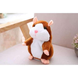 Planet Gates Light brown Talking Hamster Mouse Pet Christmas Toy Speak Talking Sound Record Hamster Educational Plush Toy for Children Christmas Gift