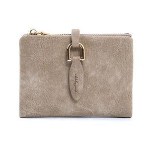Planet Gates LIGHT COFFEE Women Short Purses Vintage PU Leather Lady Snap Fastener Short Clutch Wallet Small Matte Women Wallet Female Purse