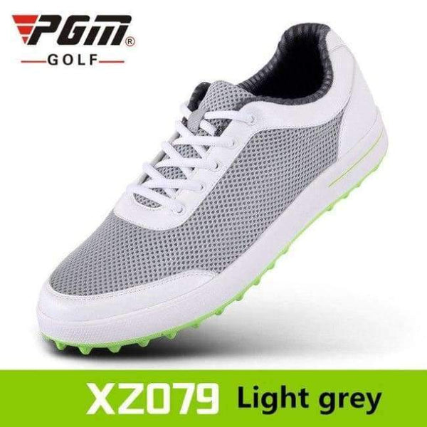 Planet Gates light gray / 7 Summer new pgm golf men's super light ventilation no creases breathable net cloth sneakers