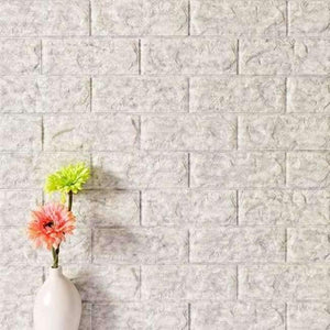 Planet Gates Light Gray / 70cmX77cm Waterproof Foam Brick 3D Wall Panel DIY Self Adhesive Wallpaper For Kids Room Bedroom Wall Decor 3D Brick Living Room Wall Paper