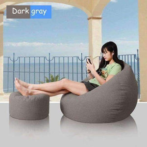 Planet Gates Light Gray Bean Bag Chair Cover For Livingroom Bedroom Balcony Tatami Single Window Air Beanbag Home Furniture without Filling Beanbag Beds