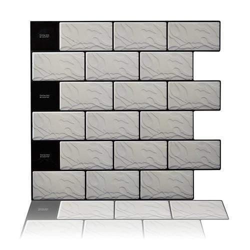 Kitchen Bathroom 3D Waterproof Self Adhesive Mosaic Wall Decal Cabinet Sticker Peel and Stick Backsplash Vinyl Tiles