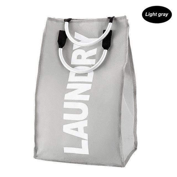 Planet Gates light gray Laundry Basket Dirty Clothes Storage Basket Hamper Foldable Oxford Cloth Laundry Basket Waterproof Basket in the Bathroom