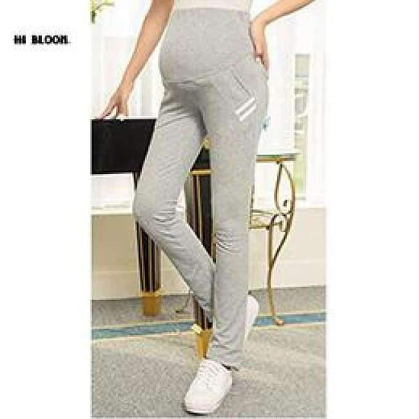 Planet Gates Light Gray / M Cotton Maternity Pants for Pregnant Women Autumn Winter Casual Elastic Waist Sports Pants Overalls Pregnancy Trousers Clothing