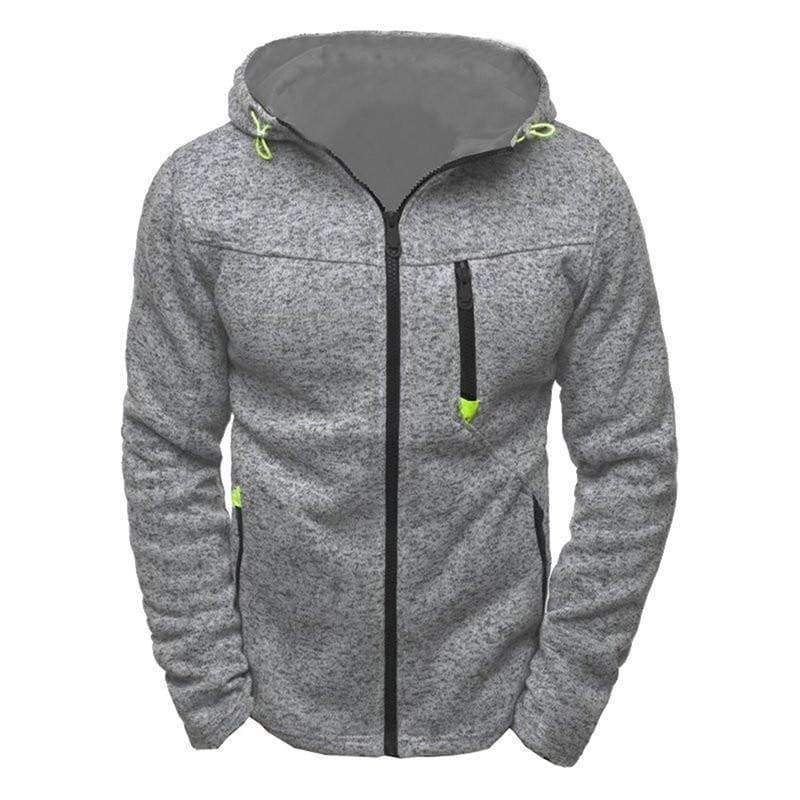 Planet Gates light gray / M Jackets Autumn Winter Men's Coats Contrast Color Sweatshirts Long Sleeve Sportswear Hooded Male Tennis Jackets YC702132
