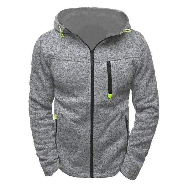Planet Gates light gray / M Jackets Autumn Winter Men's Coats Contrast Color Sweatshirts Long Sleeve Sportswear Hooded Male Tennis Jackets YC702132