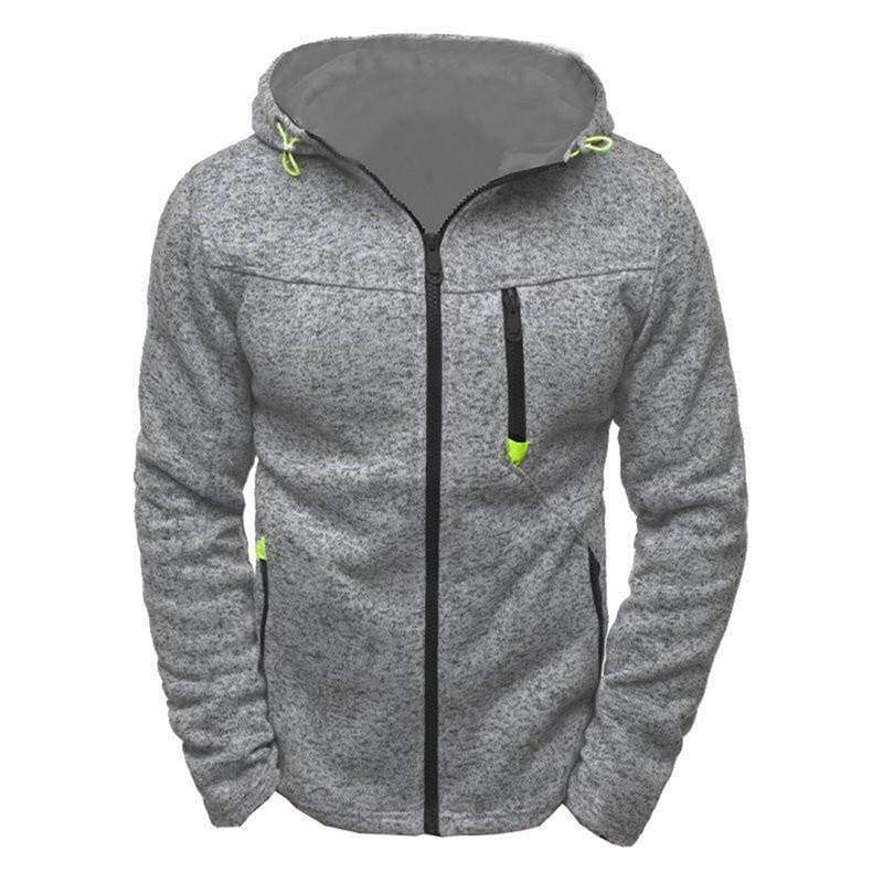 Planet Gates light gray / M Jackets Autumn Winter Men's Coats Contrast Color Sweatshirts Long Sleeve Sportswear Hooded Male Tennis Jackets YC702132