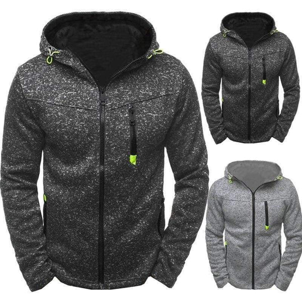 Planet Gates light gray / M Jackets Autumn Winter Men's Coats Contrast Color Sweatshirts Long Sleeve Sportswear Hooded Male Tennis Jackets YC702132