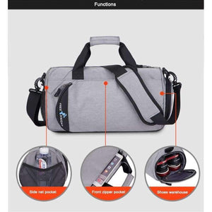 Planet Gates Light gray / Russian Federation Waterproof Men Sports Gym Bags New Leisure Yoga Fitness Bag Women Travel Handbag Training Duffle Bag