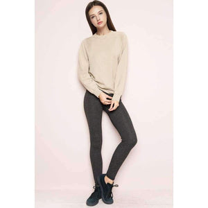 Planet Gates light gray / S Women High-rise Stretch Fit Legging Casual Skinny Leggings