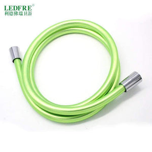 LEDFRE PVC Shower Hose Silver PVC Hose Plumbing Flexible Hose For Bathroom Handheld Showerhead F1/2*F1/2 For 16" 40" 60" 80"