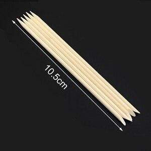 Planet Gates Light Green 100pcs/lot Nail Art Wood Sticks Cleaning Orange Nail Dead Skin Fork Cuticle Pusher Remover Nail Care Tools For Finger