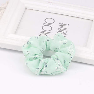 3PCS Summer Floral Hairband Women Scrunchies Ponytail Holder Hair Rope Ties Girl Chiffon Elastic Hair Bands For Accessories